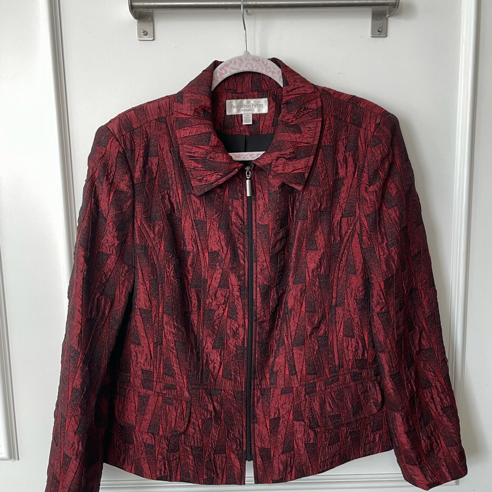 90s patterned zip up jacket